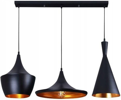Suspension Stella Lumineuse Moderne en Verre et Métal Noir Élégant