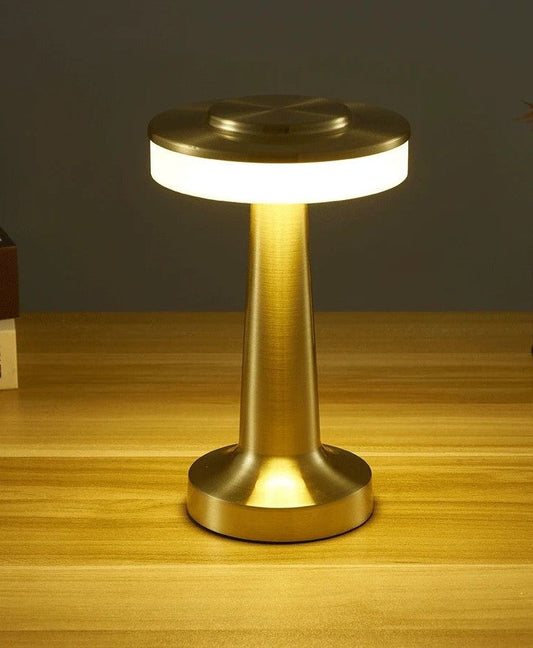 Lampe De Table Carol Dorée Rechargeable Lumière Ambiante LED Élégante