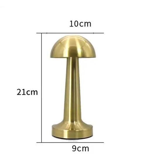 Lampe de Table Mushroom Dorée Rechargeable LED Ambiance Chic Moderne