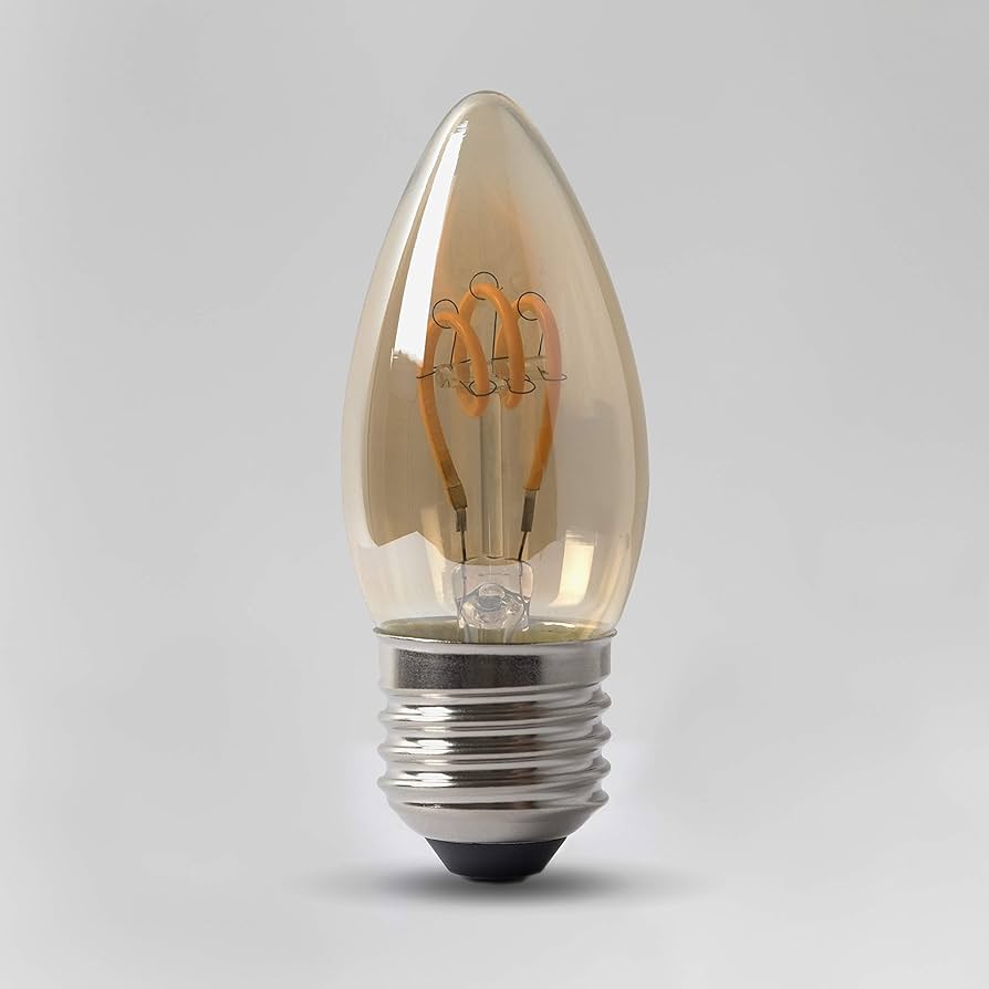 Ampoule E27 Bougie Ambre LED à Intensité Variable Décorative Économique