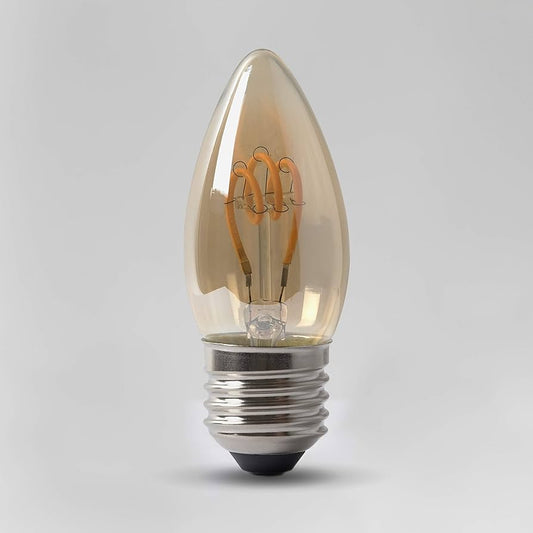 Ampoule E27 Bougie Ambre LED à Intensité Variable Décorative Économique