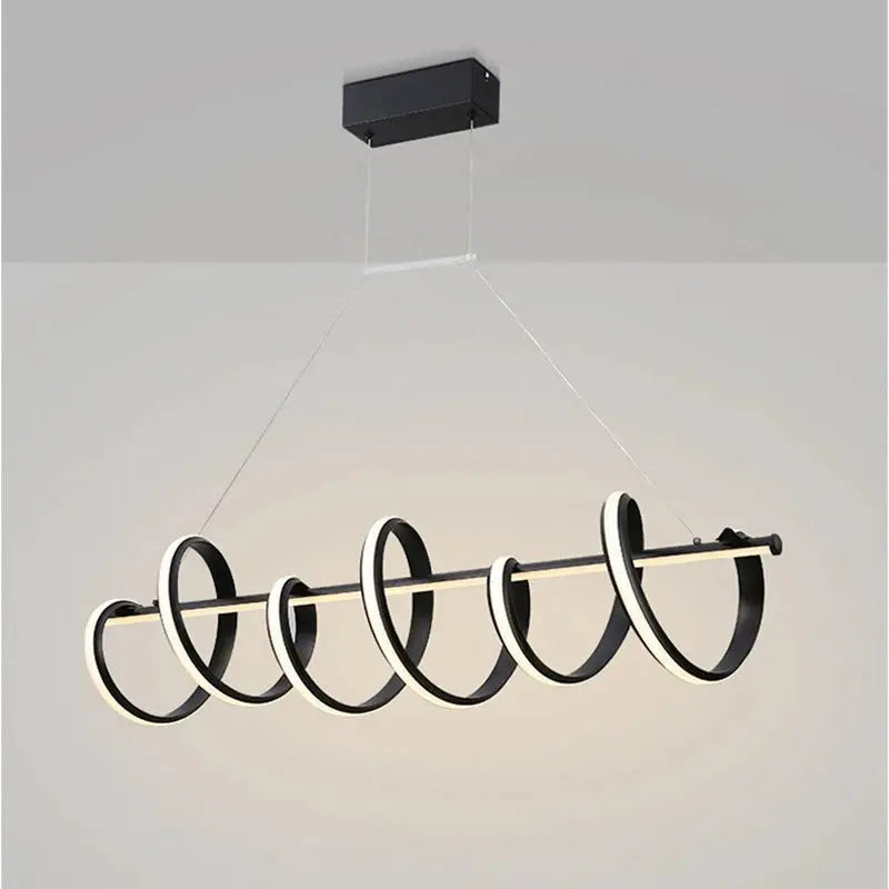 Suspension Design "Vague de Lumière" Modernité Aérienne et Éclat Con Concept Darna