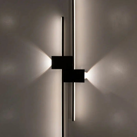 Applique Murale Design LED Noire – "Safiya" – 60 cm