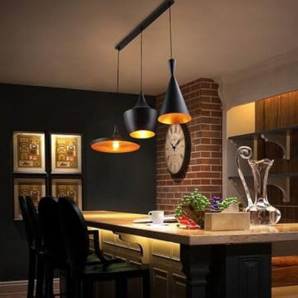 Suspension Stella Lumineuse Moderne en Verre et Métal Noir Élégant