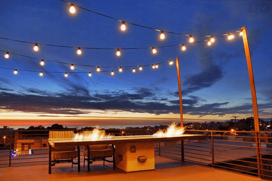 Guirlande Lumineuse Étanche 15 Douilles IP65 pour Terrasse Extérieure