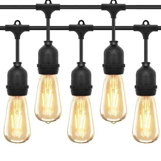 Guirlande Lumineuse Étanche 15 Douilles IP65 pour Terrasse Extérieure
