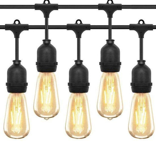 Guirlande Lumineuse Étanche 15 Douilles IP65 pour Terrasse Extérieure