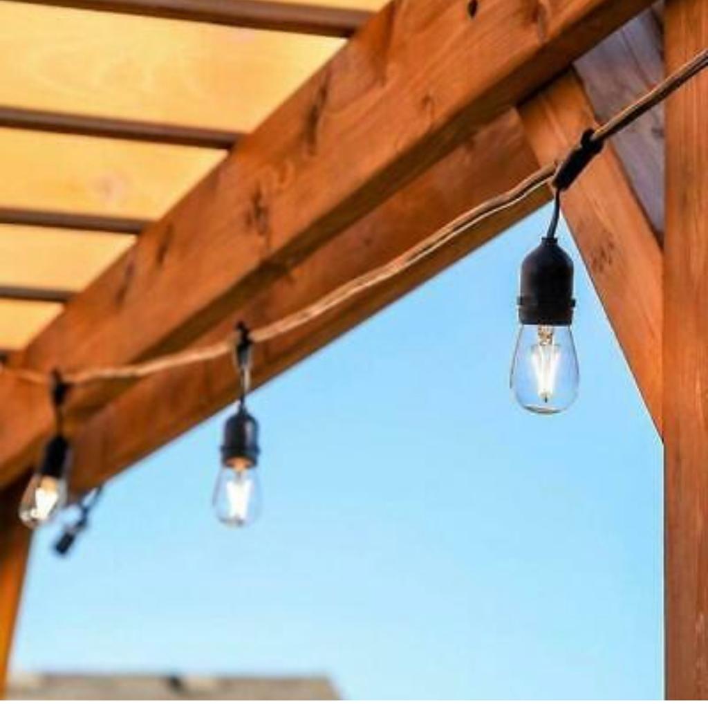 Guirlande Lumineuse Étanche 15 Douilles IP65 pour Terrasse Extérieure