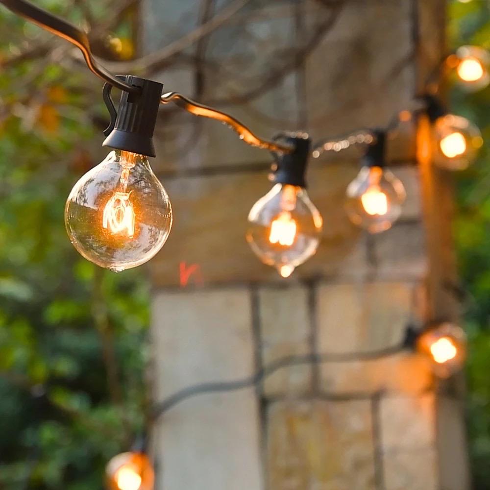 Guirlande Lumineuse Étanche 15 Douilles IP65 pour Terrasse Extérieure