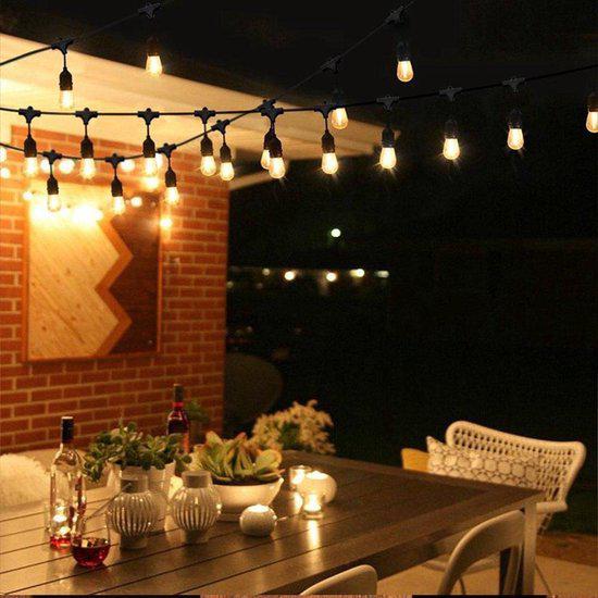 Guirlande Lumineuse Étanche 15 Douilles IP65 pour Terrasse Extérieure