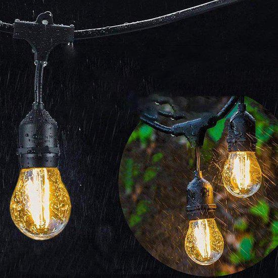 Guirlande Lumineuse Étanche 15 Douilles IP65 pour Terrasse Extérieure