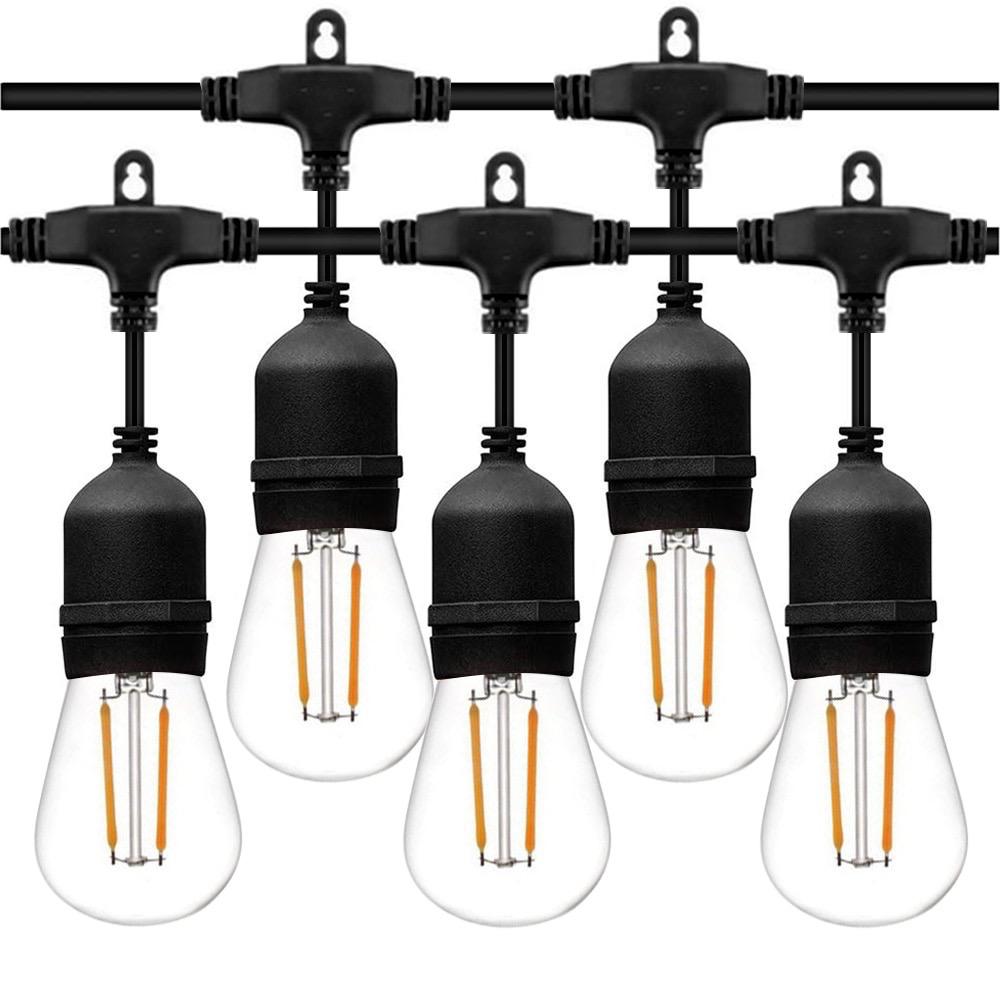 Guirlande Lumineuse Étanche 15 Douilles IP65 pour Terrasse Extérieure
