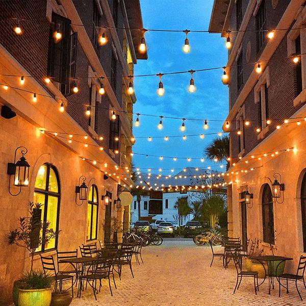 Guirlande Lumineuse Étanche 15 Douilles IP65 pour Terrasse Extérieure