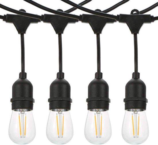Guirlande Lumineuse Étanche 15 Douilles IP65 pour Terrasse Extérieure