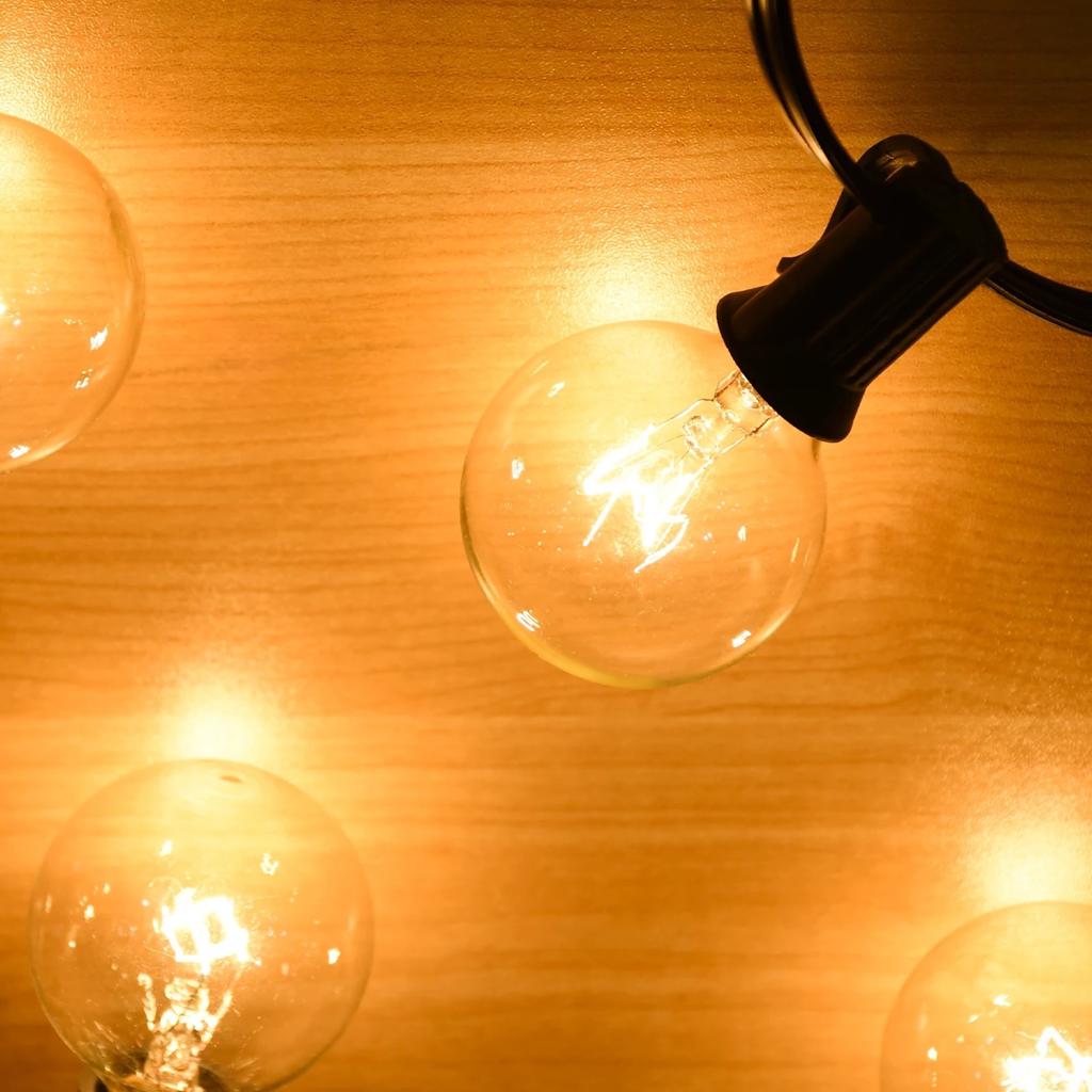 Guirlande Lumineuse Étanche 15 Douilles IP65 pour Terrasse Extérieure