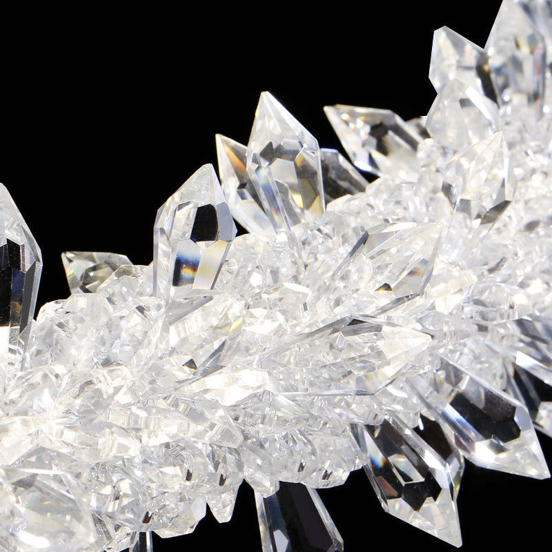Suspension Cristal Triple Anneau Aurora – Majesté et Luminosité