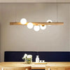 Suspension Scandinave "Nordik Glow" en Bois et Verre