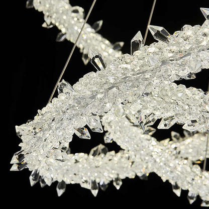 Suspension Cristal Double Anneau Luxor – Éclat et Élégance