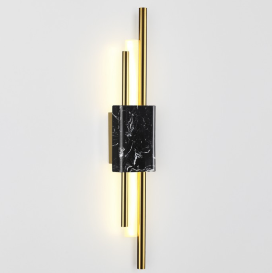 Applique Murale en Marbre Noir Élégante et Polyvalente pour Intérieur