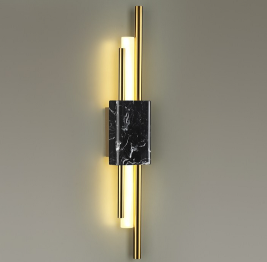 Applique Murale en Marbre Noir Élégante et Polyvalente pour Intérieur