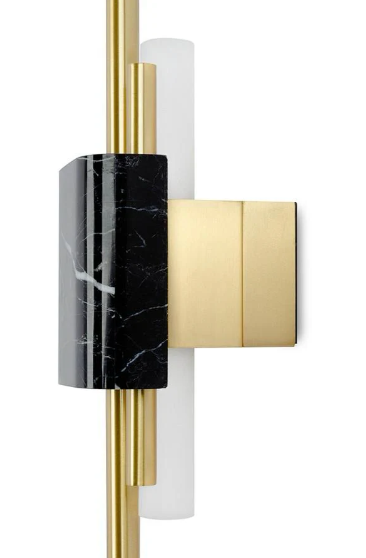 Applique Murale en Marbre Noir Élégante et Polyvalente pour Intérieur