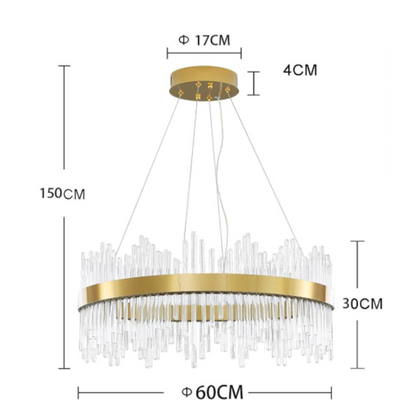 Lustre Eva rond moderne élégant design contemporain lumineux déco