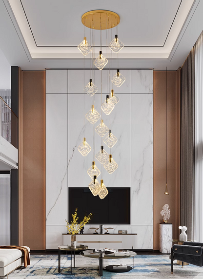 Suspension Luminaire Cristal Majestic – Lustre Moderne à LED