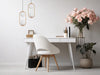 Suspension Lunar Duo Métal Doré et Verre Blanc – Luminaire Design Maroc