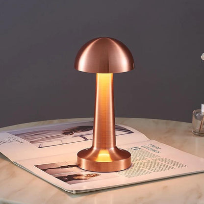 Lampe de Table Mushroom Dorée Rechargeable LED Ambiance Chic Moderne