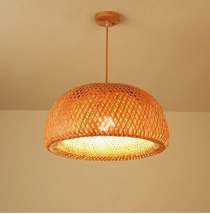 Suspension Hawai en Bambou Naturel Lumineuse Décoration Suspendue Élégante