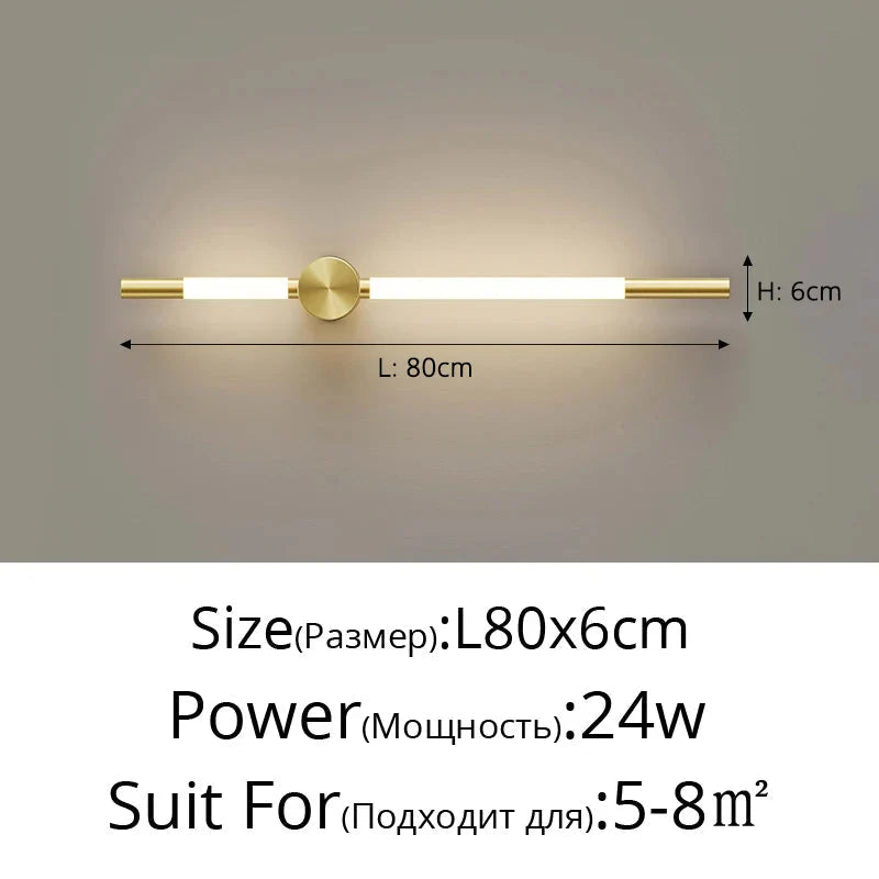 Applique Murale LED "Rif Alti" en Or Brossé