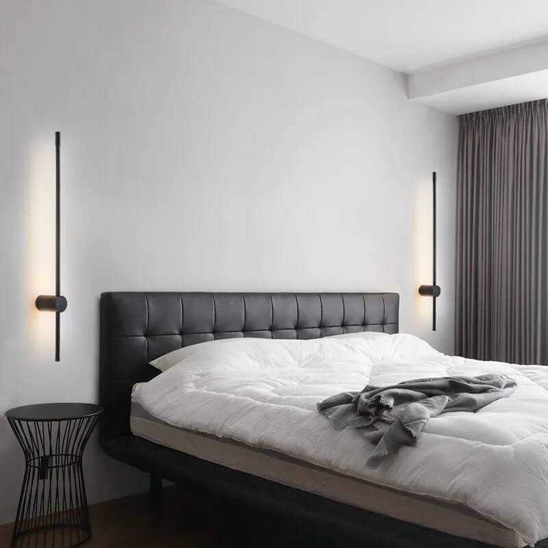 Applique Murale LED Linéaire Noire Élégante Design Moderne Lumineuse