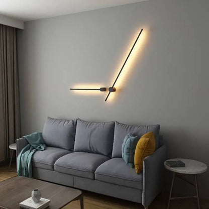 Applique Murale LED Linéaire Noire Élégante Design Moderne Lumineuse