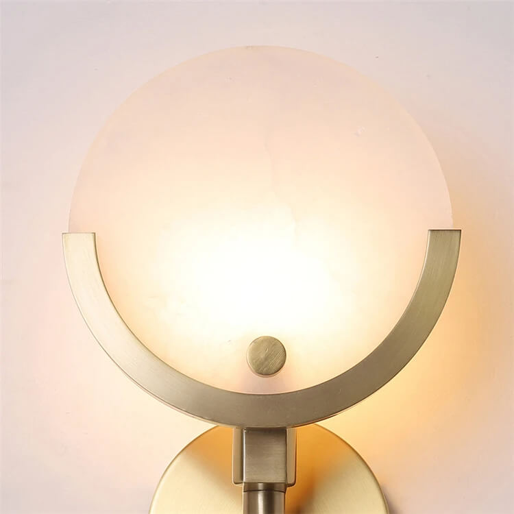 Applique murale en résine marbre blanc doré déco moderne élégante lumineuse