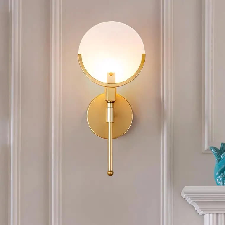 Applique murale en résine marbre blanc doré déco moderne élégante lumineuse