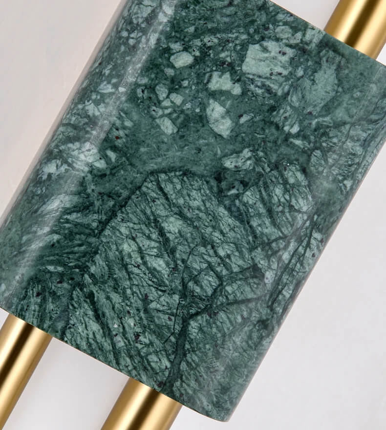Applique murale en marbre naturel vert bouteille avec finition artisanale élégante