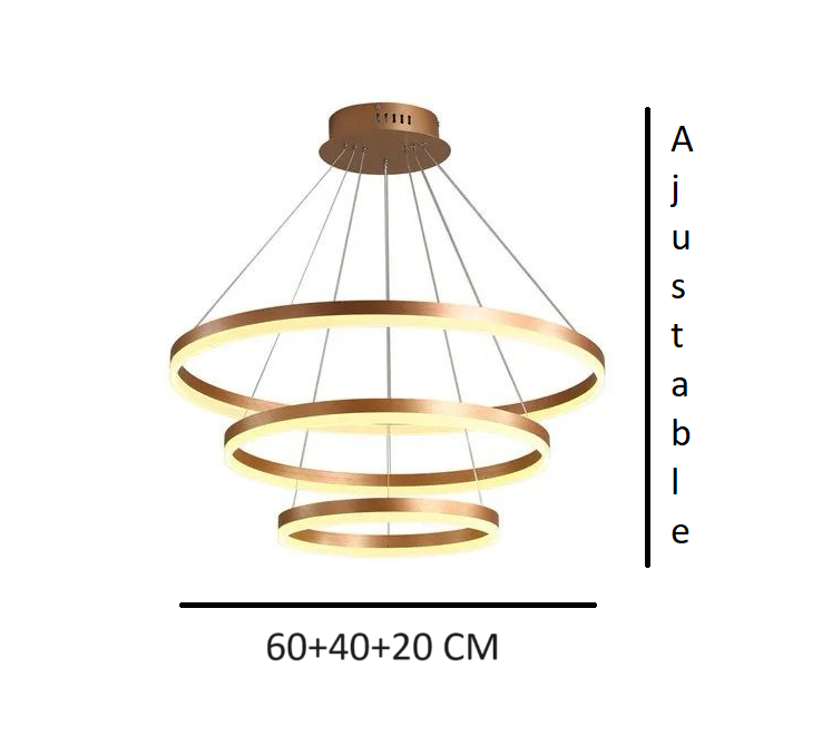 Suspension Davos Design Moderne Métal Noir 60cm Luminaire Intérieur