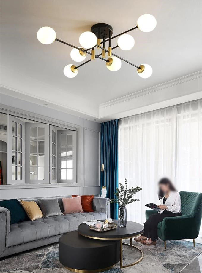 Suspension Aria 8 Blanche Élégante Design Moderne Lumineuse