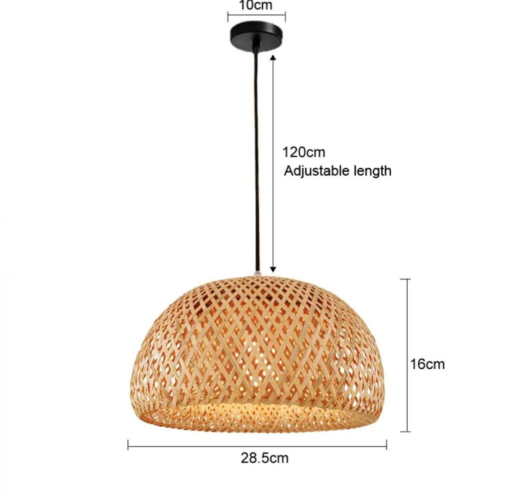 Suspension Hawai en Bambou Naturel Lumineuse Décoration Suspendue Élégante