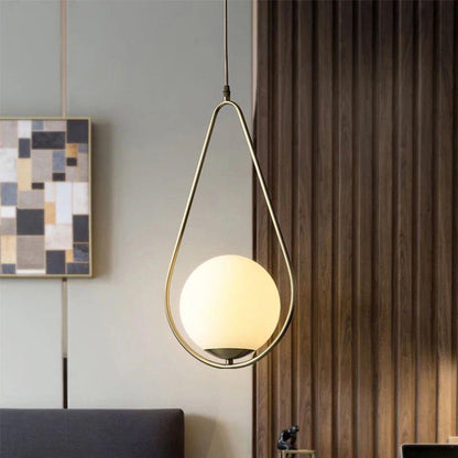 Suspension Goby design moderne en métal noir élégant 60 cm
