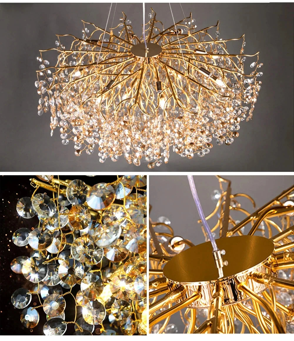 Lustre Marocain en Verre Cristallin Champ 60-80cm Élégant Salon