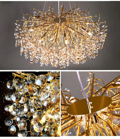 Lustre Marocain en Verre Cristallin Champ 60-80cm Élégant Salon