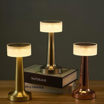 Lampe de Table Laura Gold Élégante Dorée avec Abat-Jour Tissu Classique