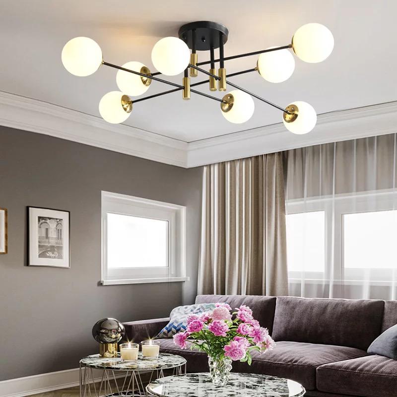 Suspension Aria 8 Blanche Élégante Design Moderne Lumineuse