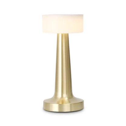 Lampe de Table Laura Gold Élégante Dorée avec Abat-Jour Tissu Classique