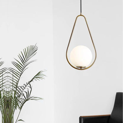 Suspension Goby design moderne en métal noir élégant 60 cm