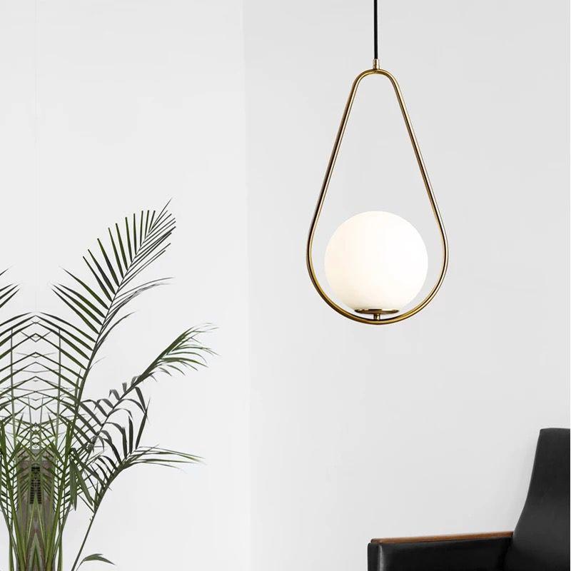 Suspension Goby design moderne en métal noir élégant 60 cm