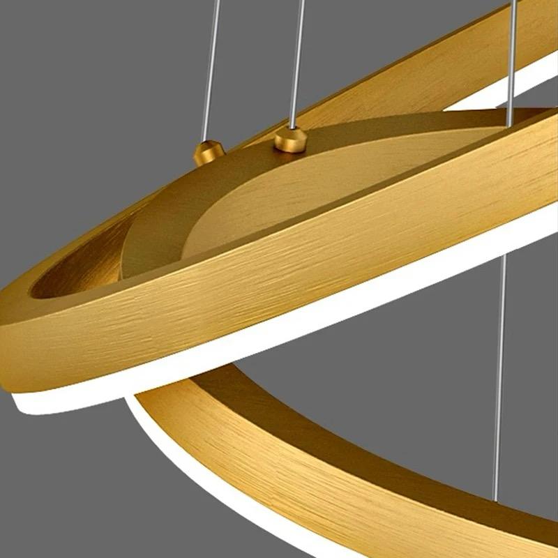 Suspension Davos Dorée Élégante 80cm Design Moderne Lumineux