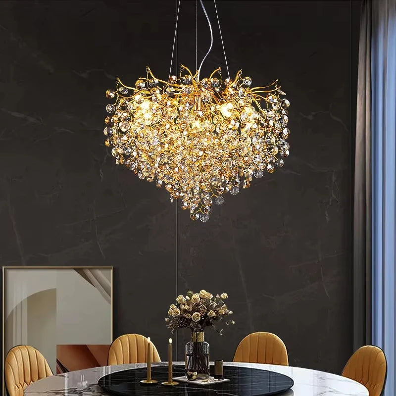 Lustre Marocain en Verre Cristallin Champ 60-80cm Élégant Salon