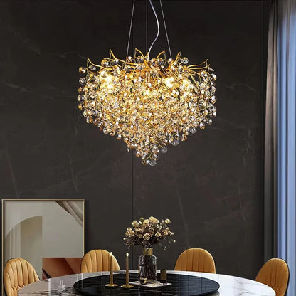 Lustre Marocain en Verre Cristallin Champ 60-80cm Élégant Salon